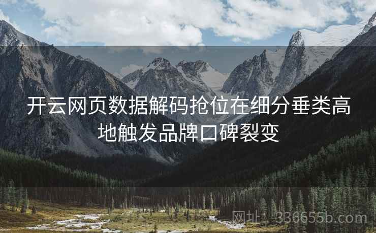 开云网页数据解码抢位在细分垂类高地触发品牌口碑裂变