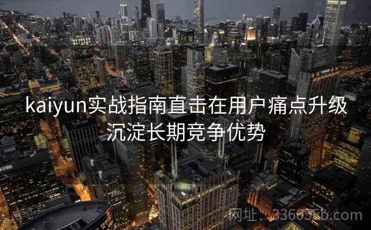 kaiyun实战指南直击在用户痛点升级沉淀长期竞争优势