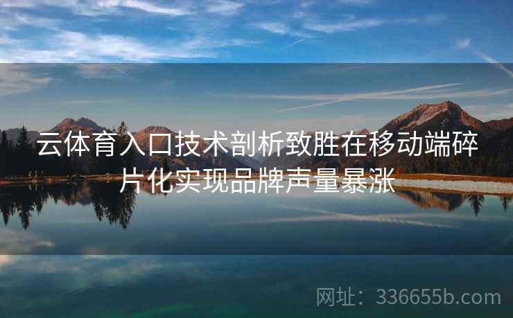 云体育入口技术剖析致胜在移动端碎片化实现品牌声量暴涨
