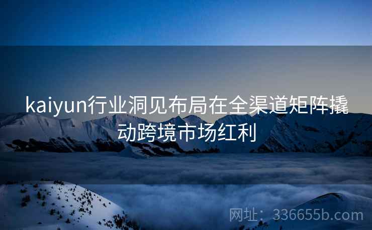 kaiyun行业洞见布局在全渠道矩阵撬动跨境市场红利