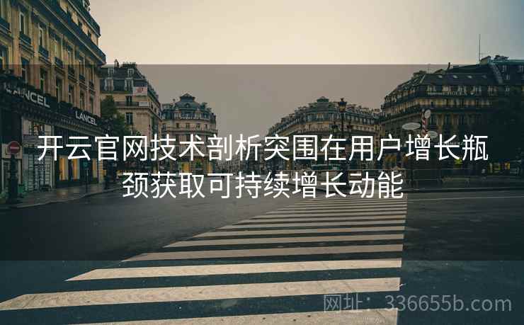 开云官网技术剖析突围在用户增长瓶颈获取可持续增长动能