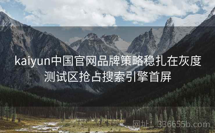 kaiyun中国官网品牌策略稳扎在灰度测试区抢占搜索引擎首屏