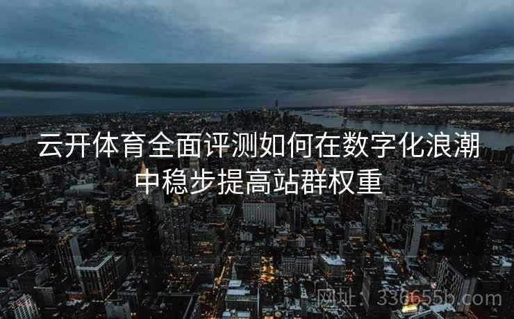 云开体育全面评测如何在数字化浪潮中稳步提高站群权重